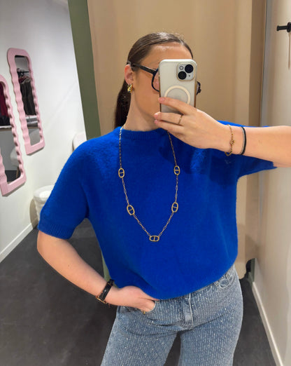 Pull MAËLYS bleu électrique