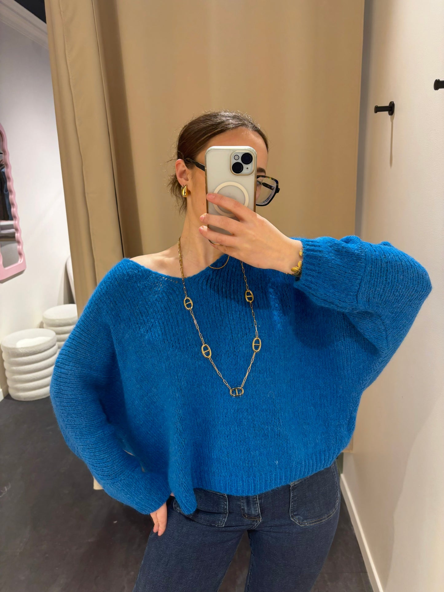 Pull KIRBY bleu électrique