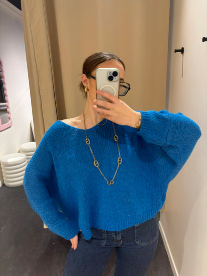 Pull KIRBY bleu électrique