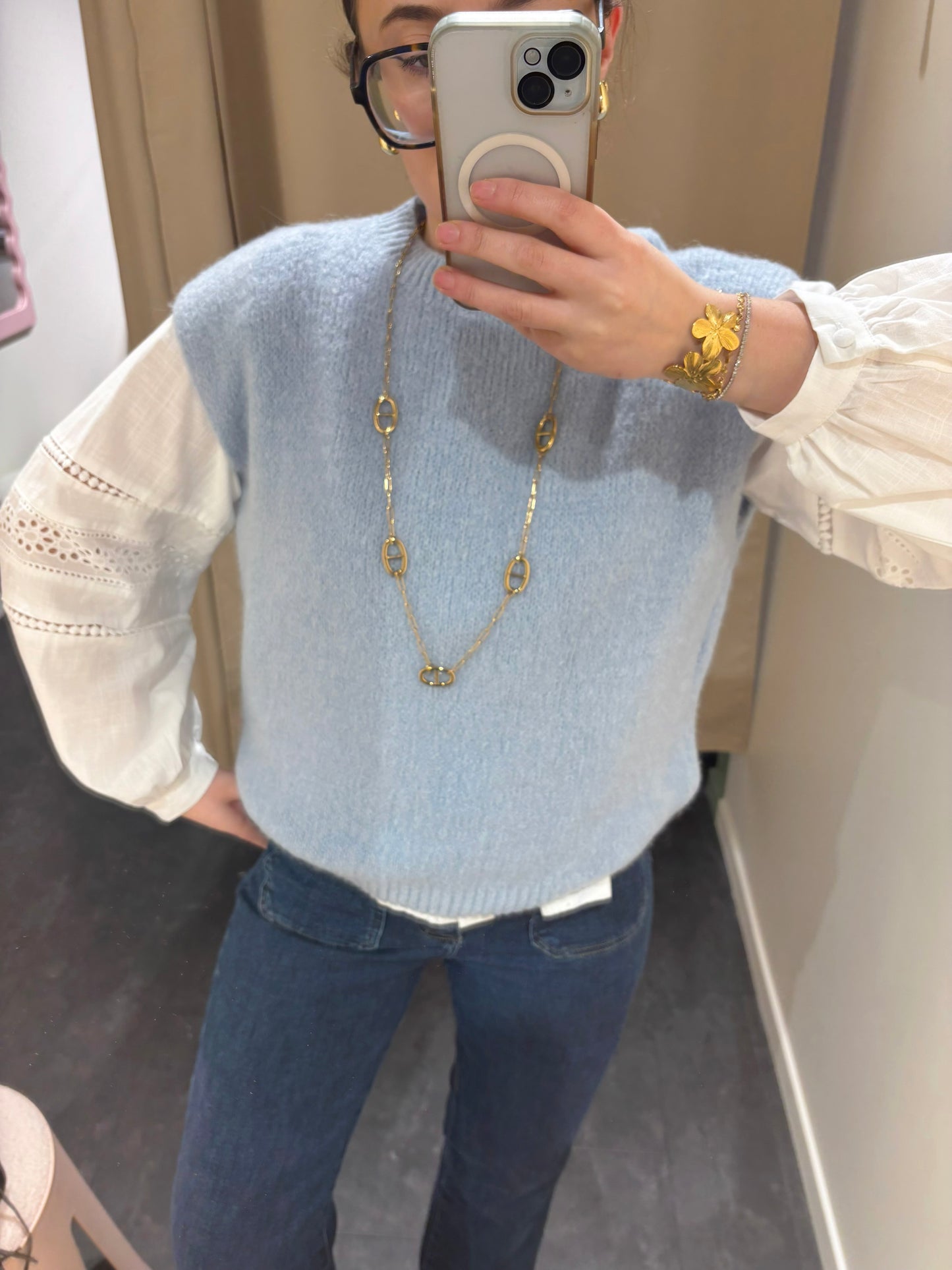 Pull LIVIA bleu ciel