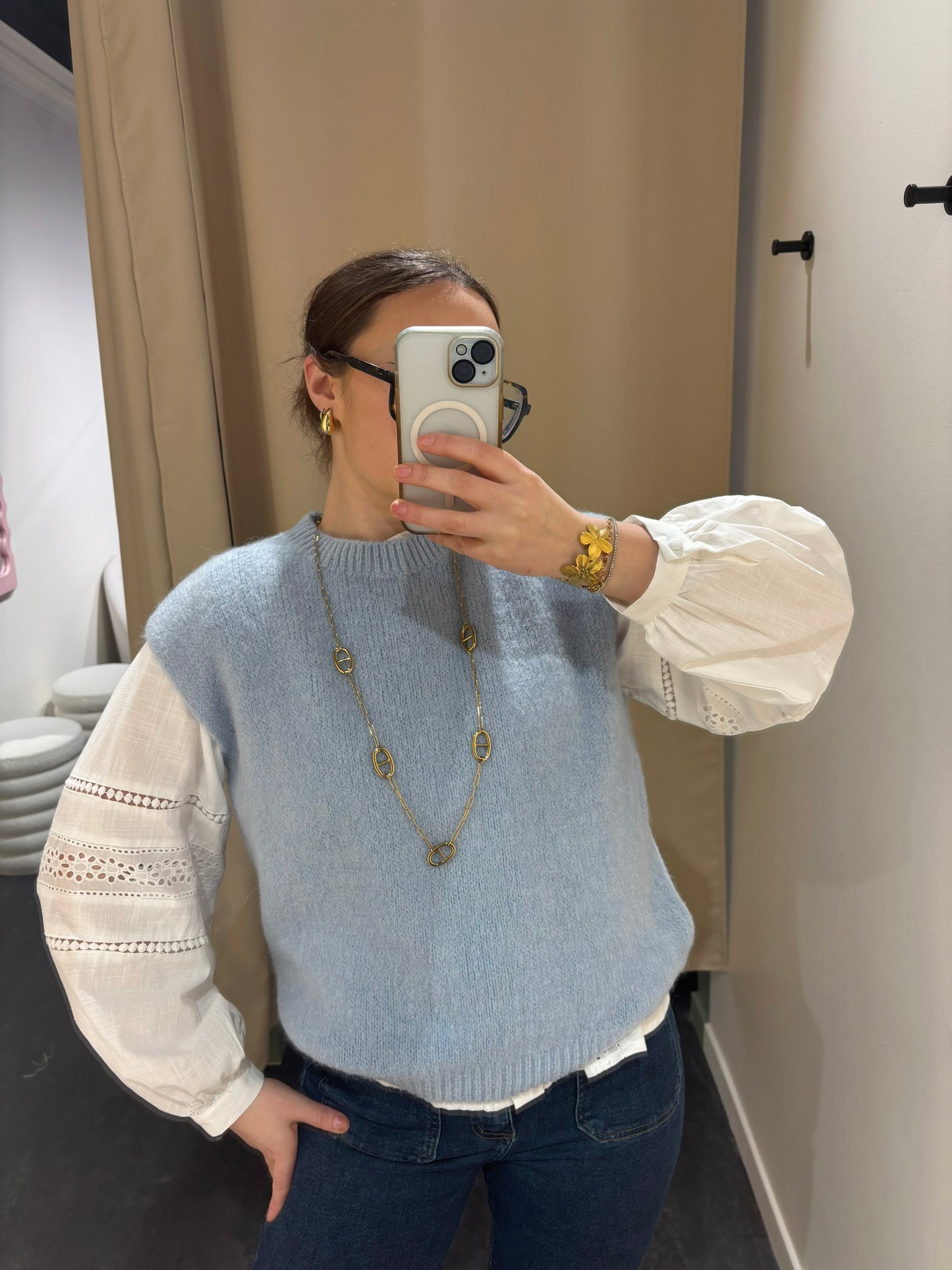 Pull LIVIA bleu ciel