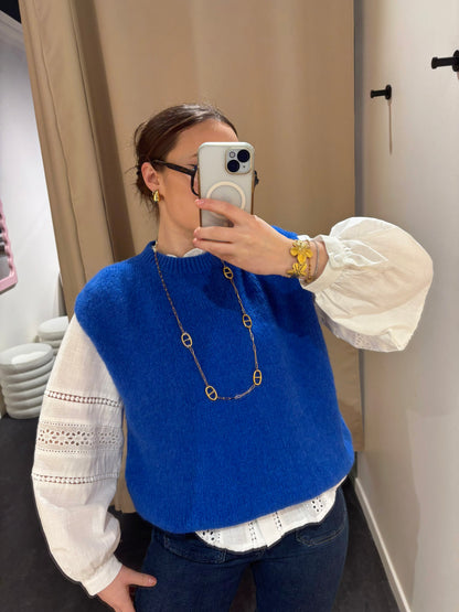 Pull LIVIA bleu électrique
