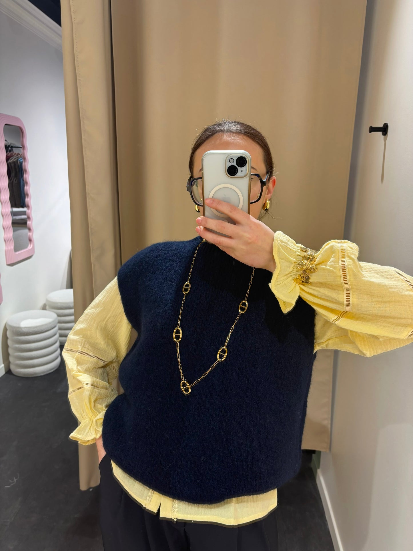 Pull LIVIA bleu marine