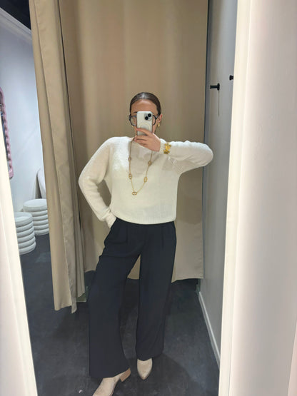 Pull MAËLYS blanc manches longues