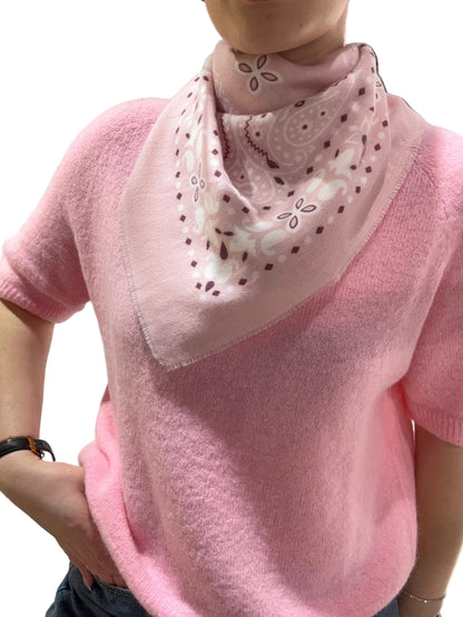 Foulard bandana rose