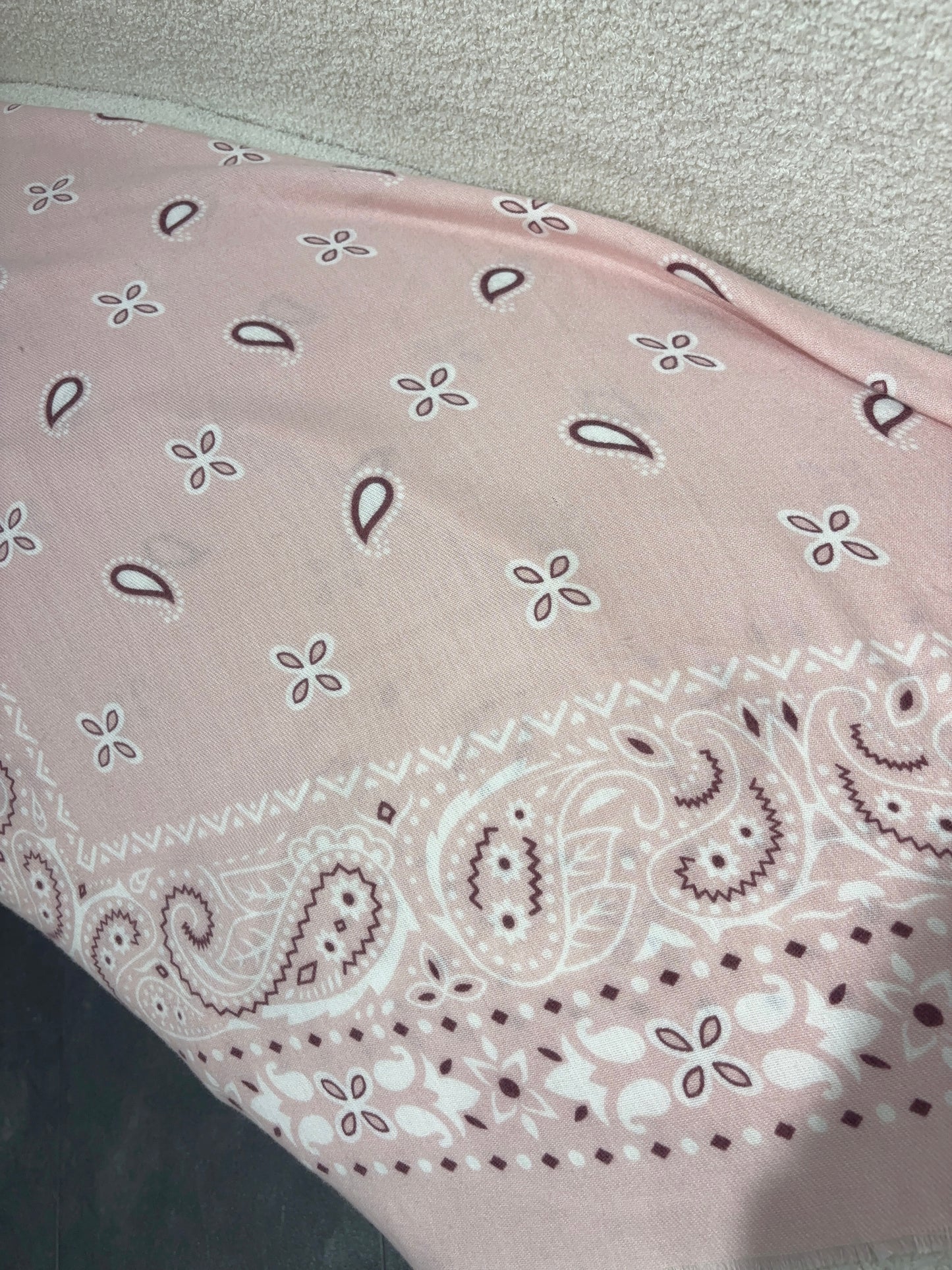 Foulard bandana rose