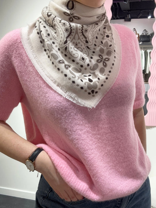 Foulard bandana beige