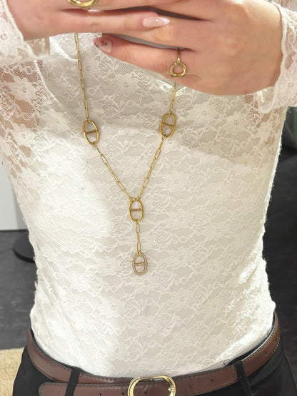 Sautoir Y MARINE strass