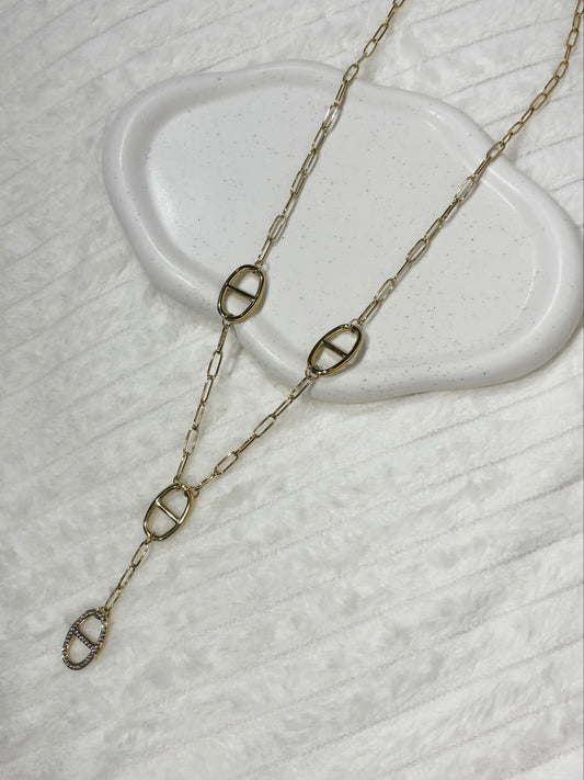 Sautoir Y MARINE strass