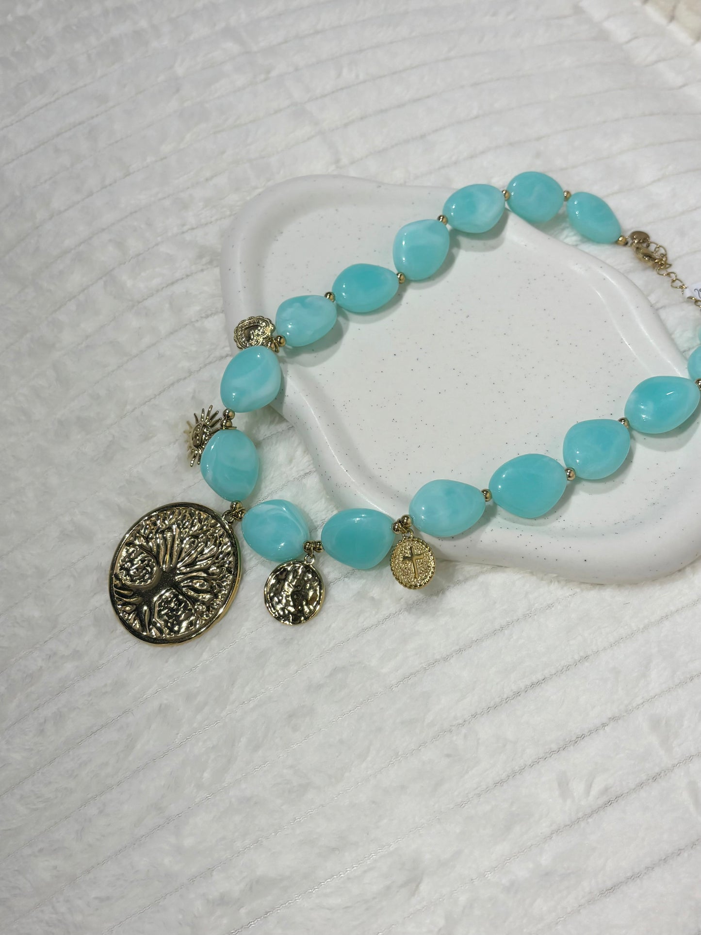 Collier AMBRE bleu