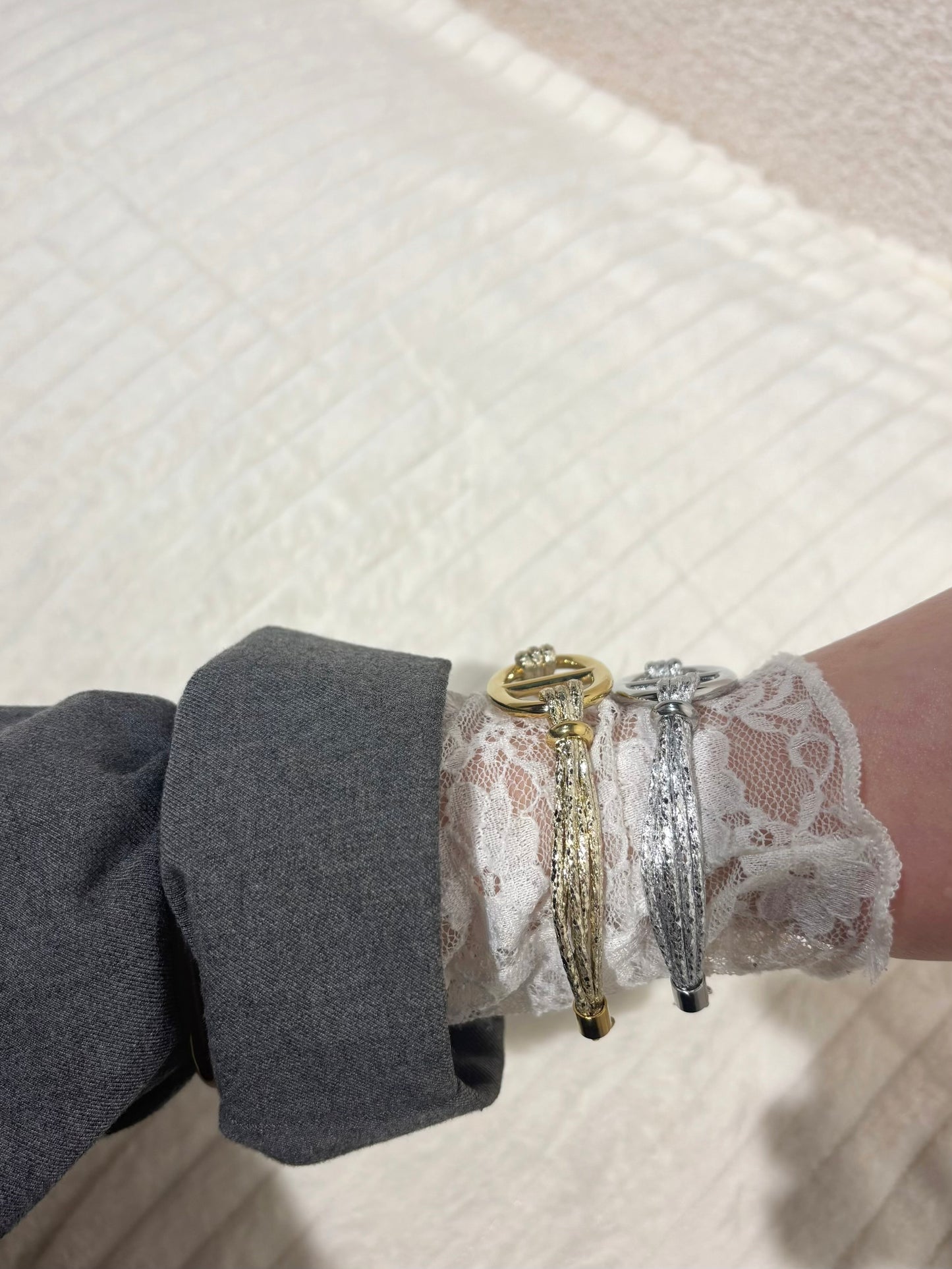 Bracelet MAILLE fil irisé