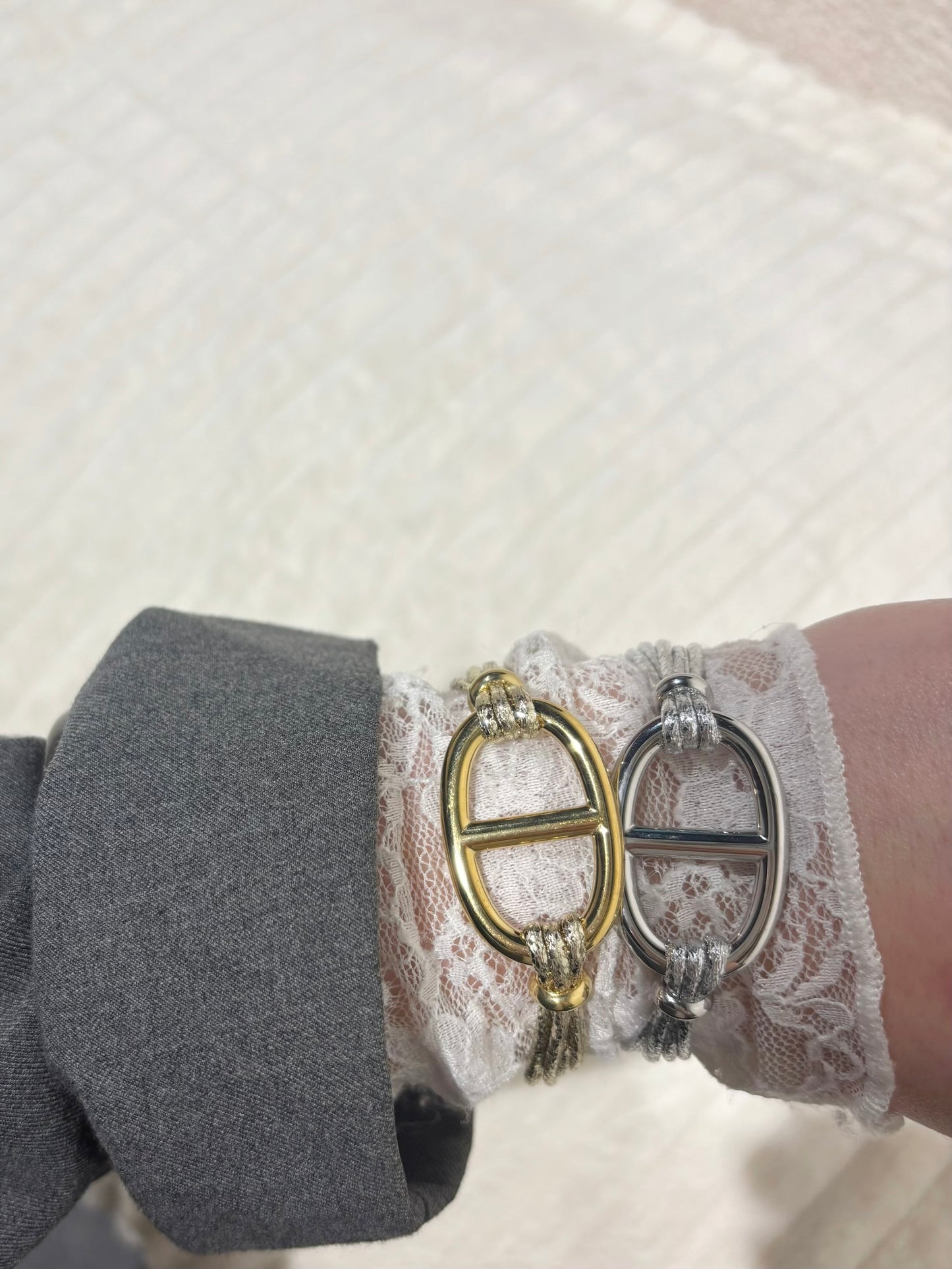 Bracelet MAILLE fil irisé