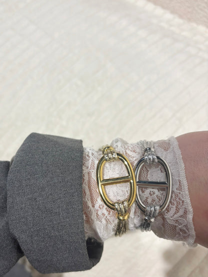 Bracelet MAILLE fil irisé