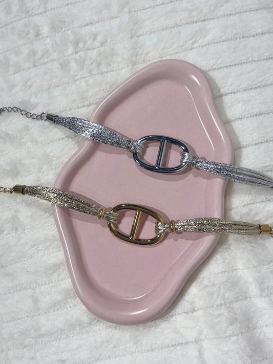 Bracelet MAILLE fil irisé