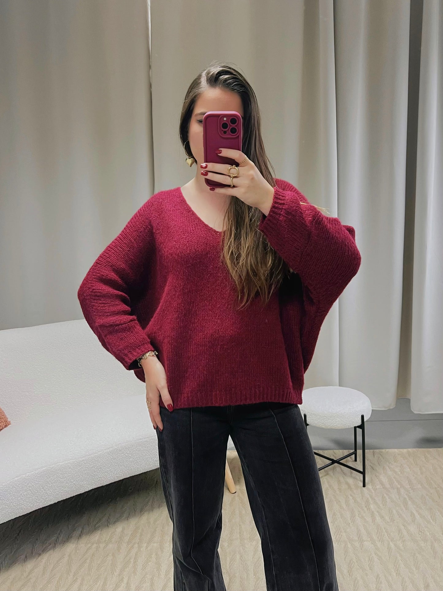 Pull KIRBY bordeaux