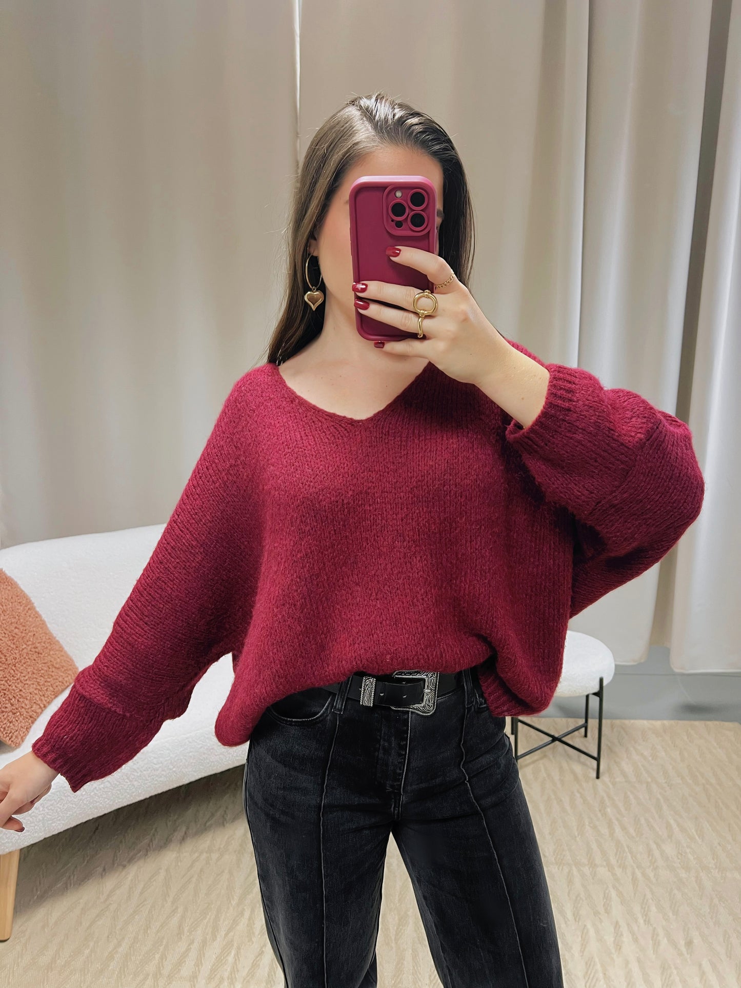 Pull KIRBY bordeaux