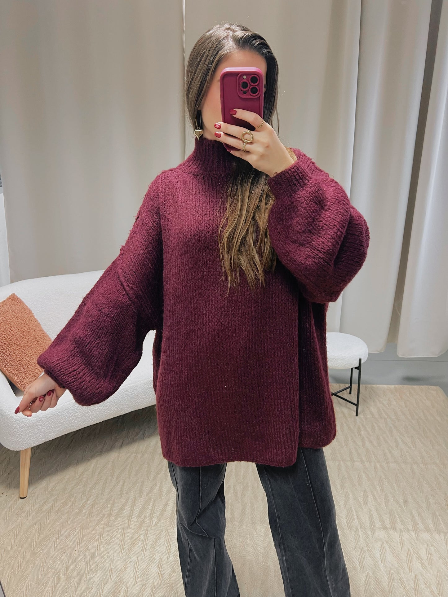 Pull FALLON bordeaux