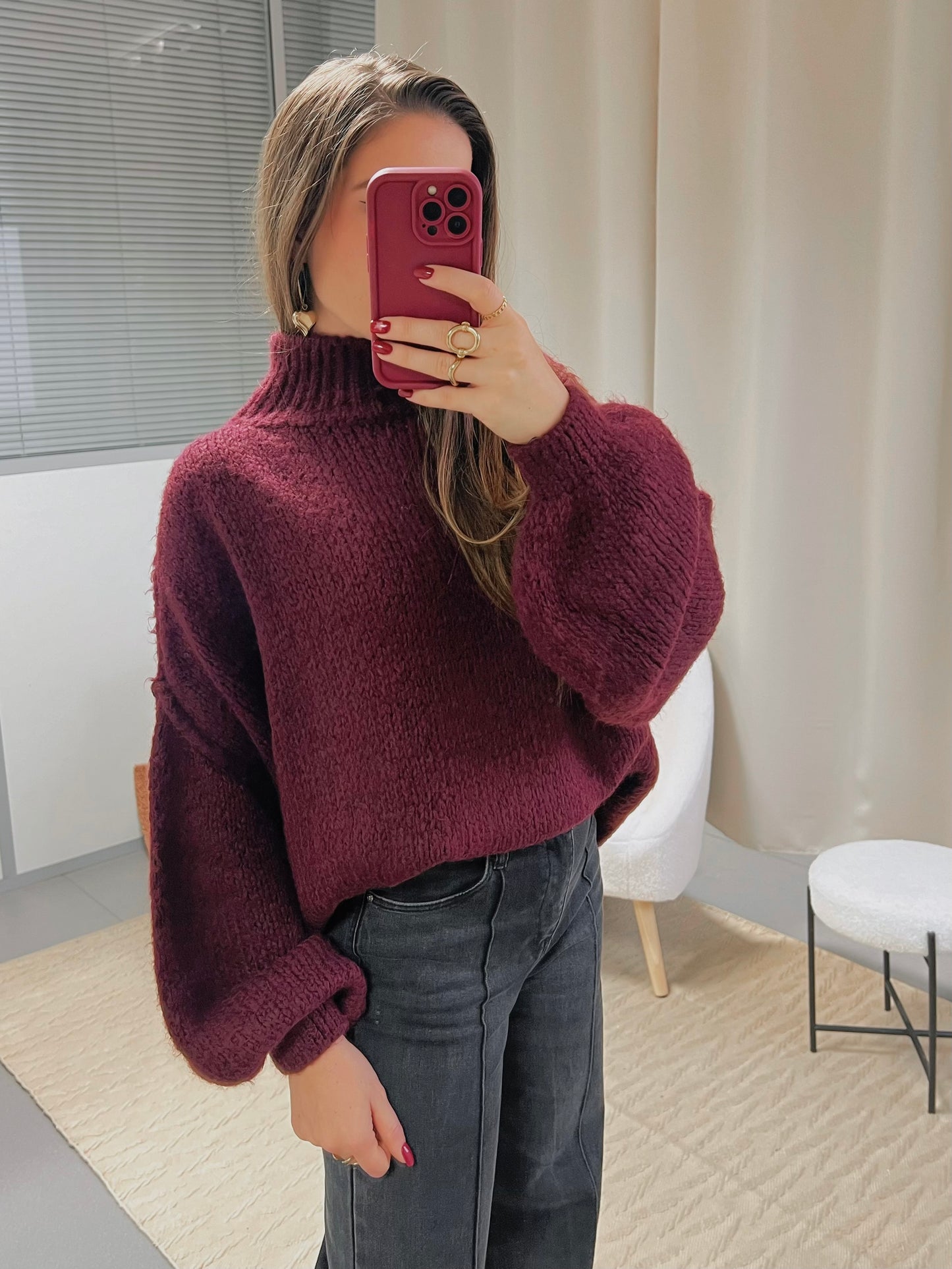 Pull FALLON bordeaux