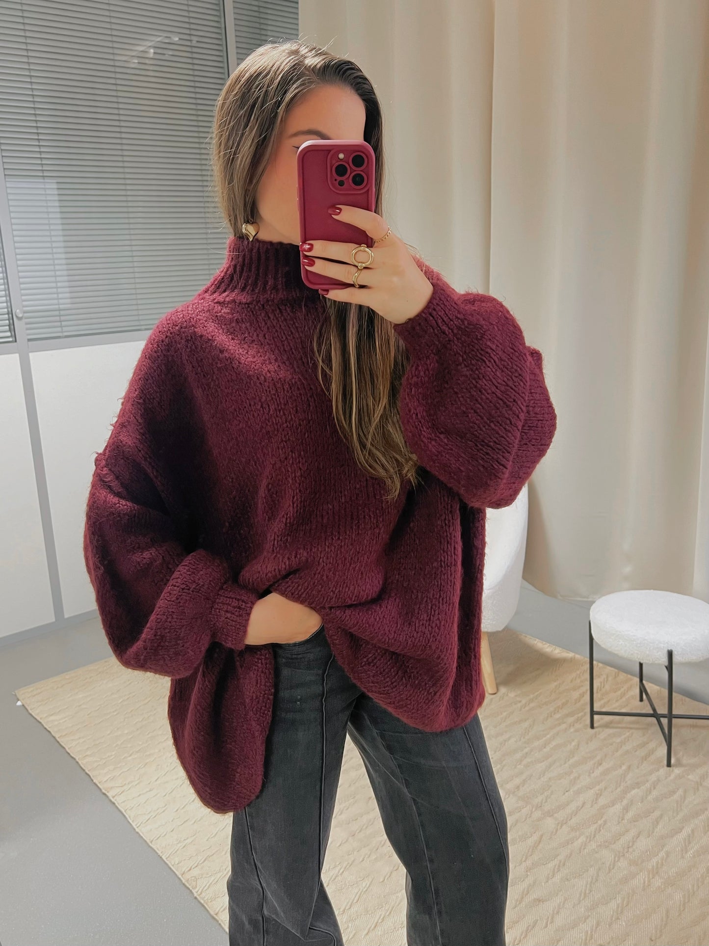 Pull FALLON bordeaux