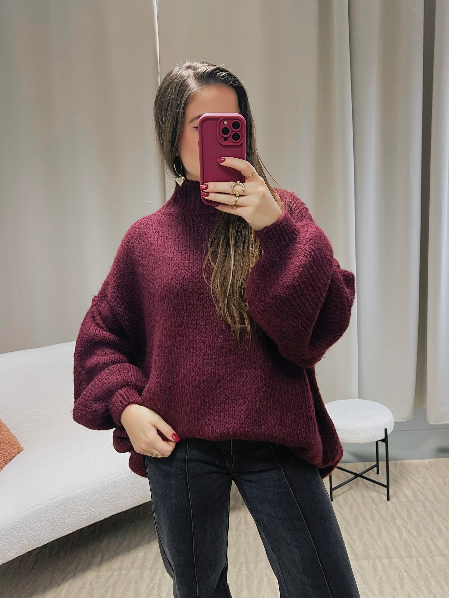 Pull FALLON bordeaux