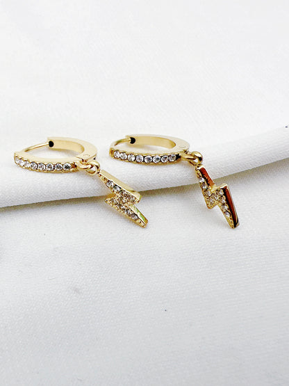 Boucles d'oreilles mini créole éclair