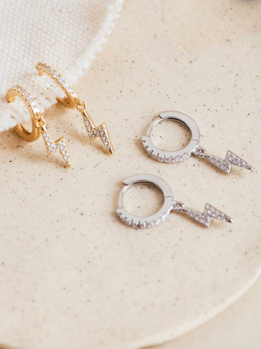 Boucles d'oreilles mini créole éclair