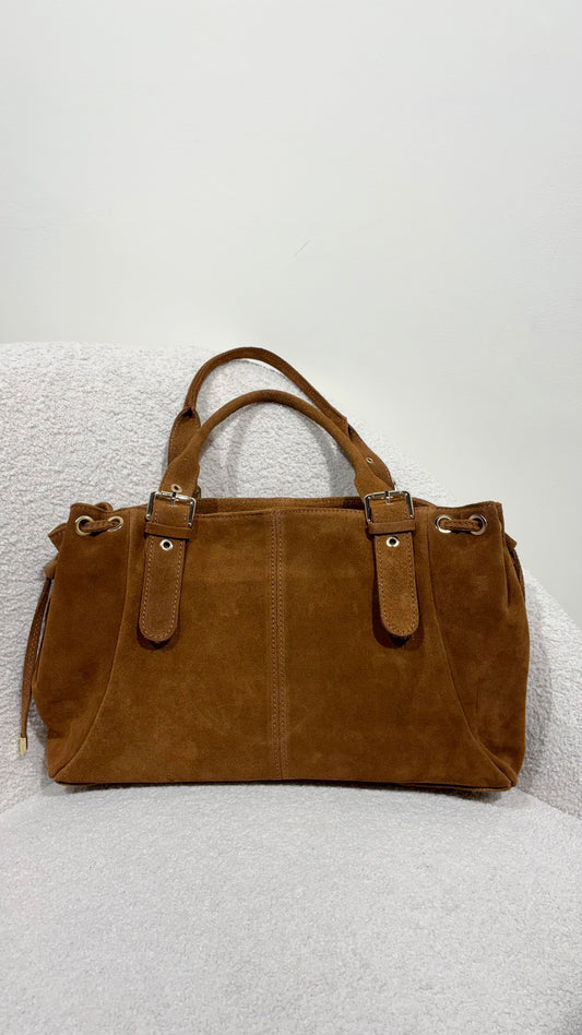 Sac GEREL camel en daim grand modèle