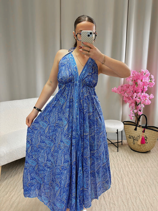 Robe BOHÈME bleu foncé