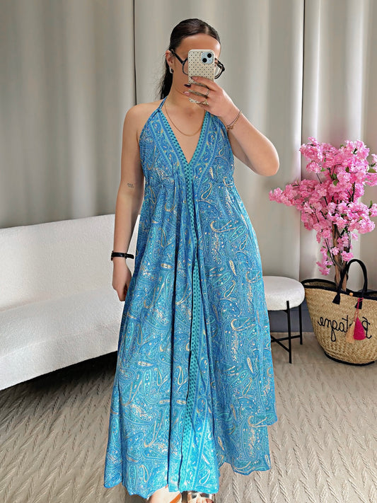 Robe BOHÈME turquoise