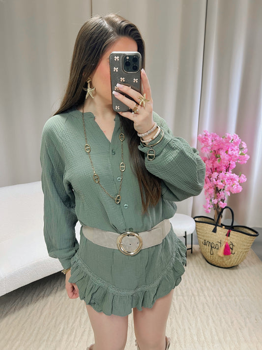 Jupe short LINA kaki