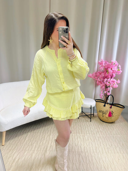Jupe short LINA jaune