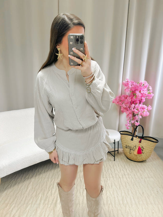 Jupe short LINA beige