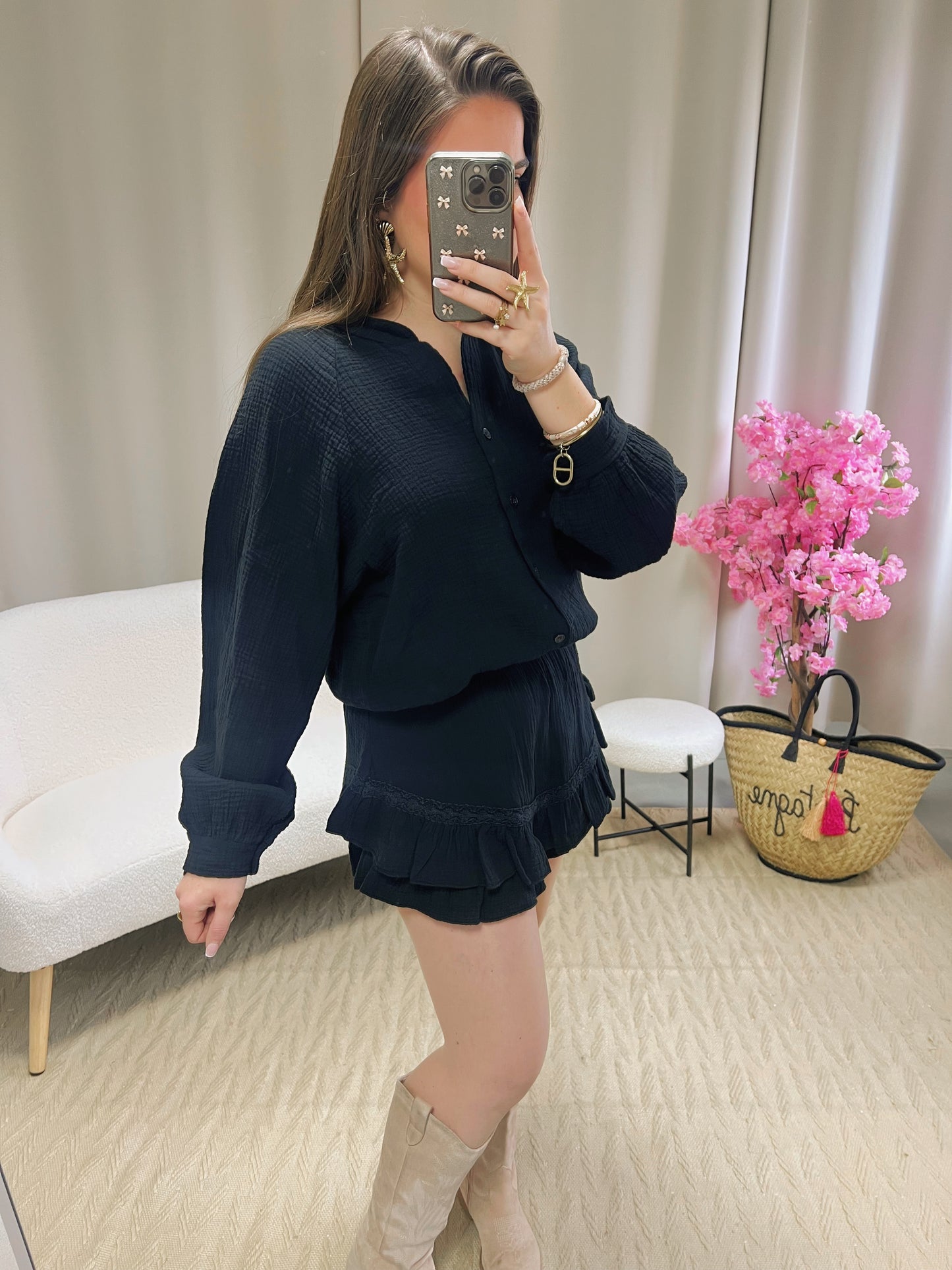 Jupe short LINA noir
