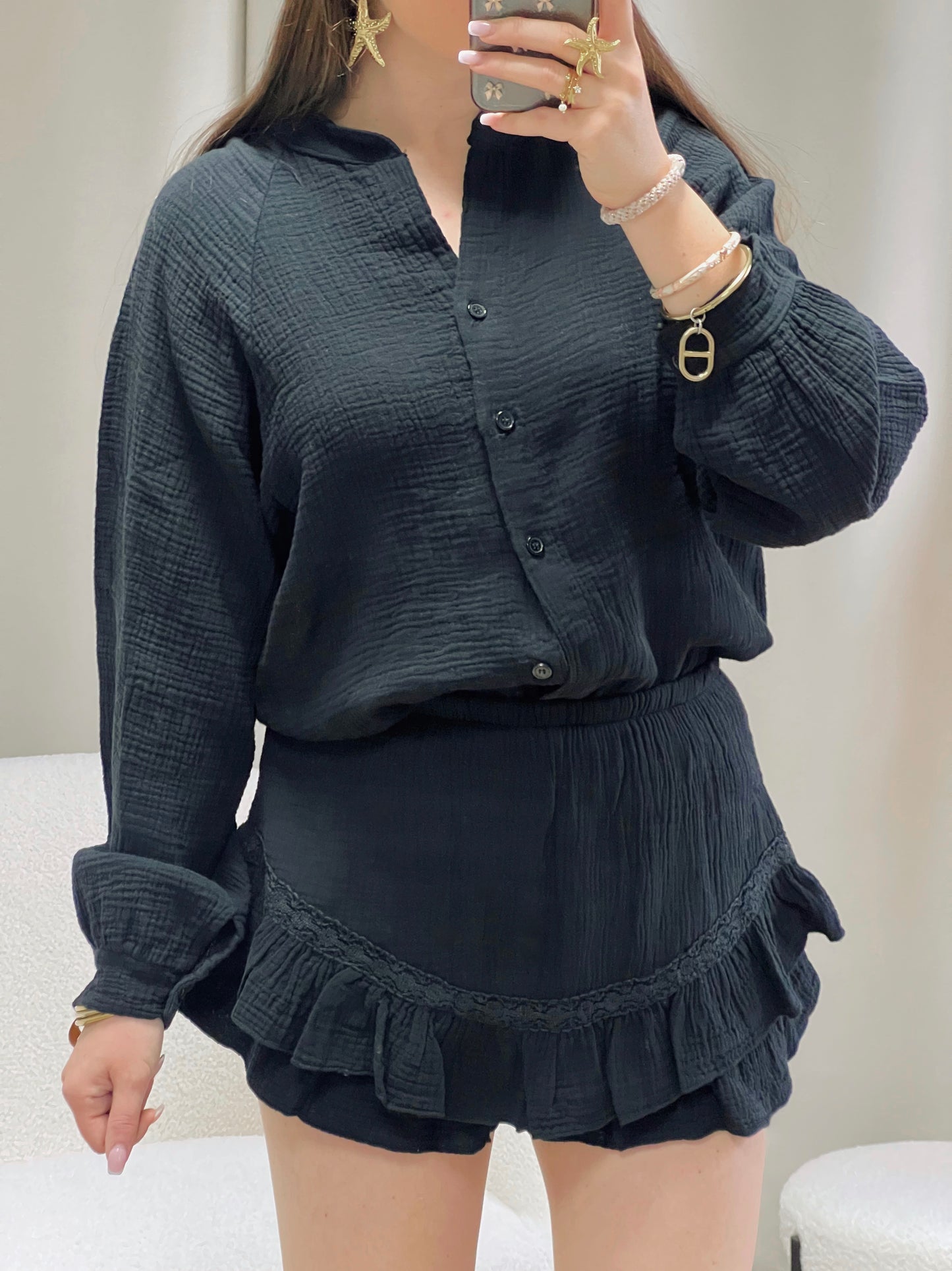 Jupe short LINA noir