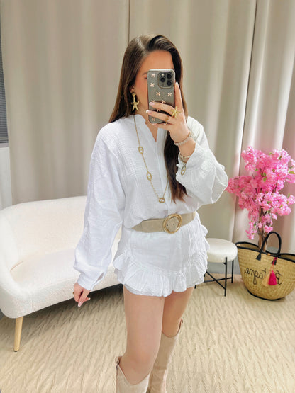 Jupe short LINA blanc