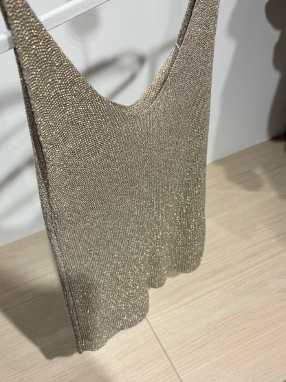 Débardeur SHINE doré foncé