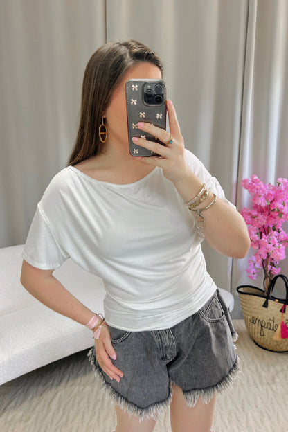 Top SARAH blanc