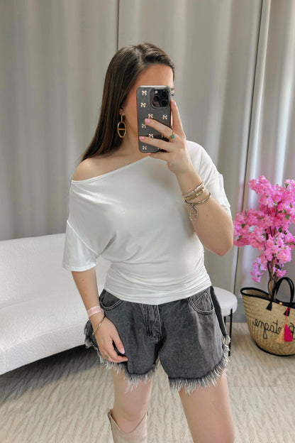 Top SARAH blanc